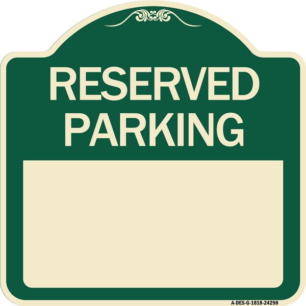 Blank Reserved Parking Heavy-Gauge Aluminum Architectural Sign, 18" x 18", G-1818-24298